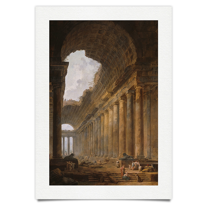 Antike Tempel Ruine - Ölgemälde Kunstdruck