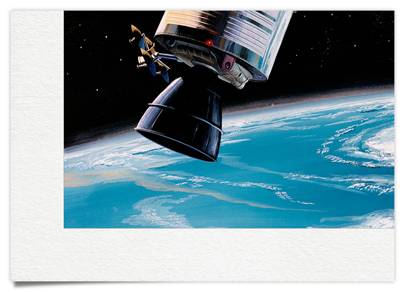 Apollo Modul Docking - Concept Art - Raumfahrt Kunstdruck