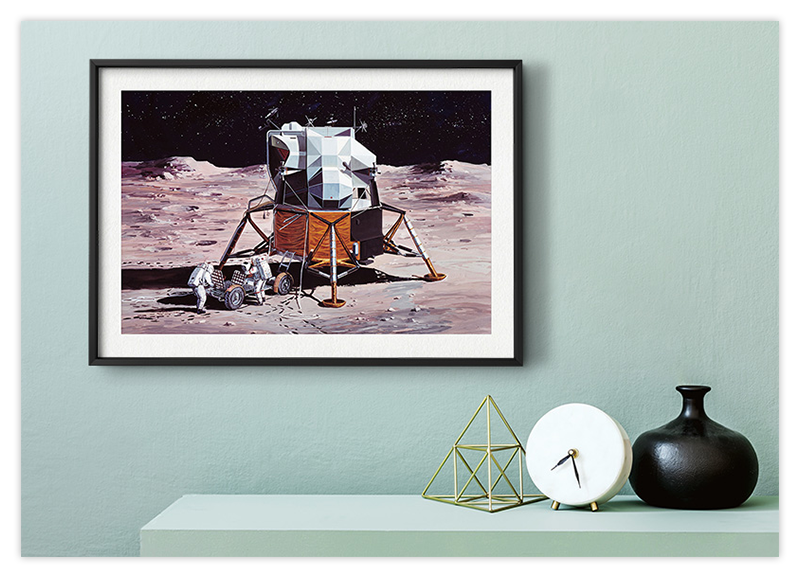 Apollo Lunar Rover - Concept Art - Raumfahrt Kunstdruck