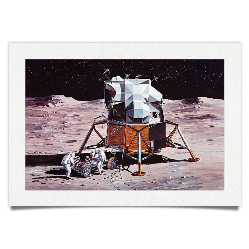 Apollo Lunar Rover - Concept Art - Raumfahrt Kunstdruck