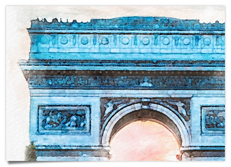 Arc de Triomphe - Paris - Aquarell Kunstdruck
