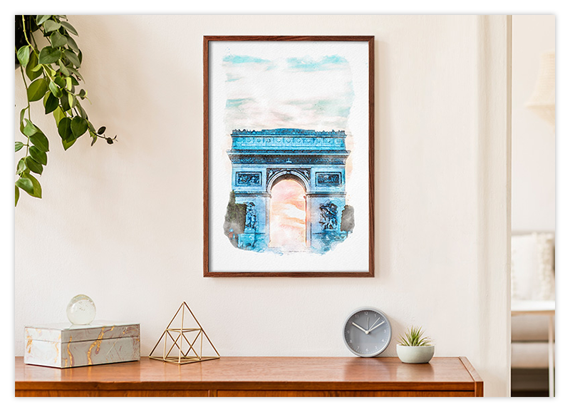 Arc de Triomphe - Paris - Aquarell Kunstdruck