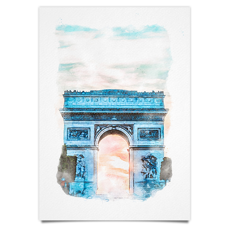 Arc de Triomphe - Paris - Aquarell Kunstdruck
