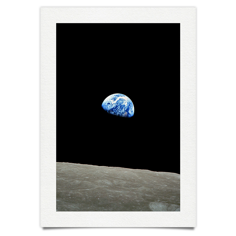 Earthrise - Aufgang der Erde - Raumfahrt Kunstdruck