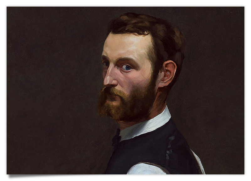Frédéric Bazille Maler Selbsportrait - Ölgemälde Kunstdruck