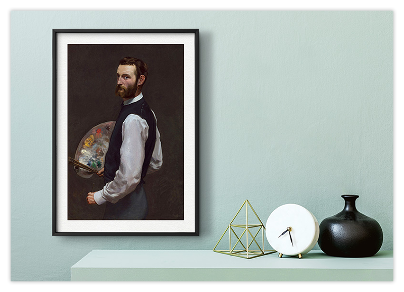 Frédéric Bazille Maler Selbsportrait - Ölgemälde Kunstdruck