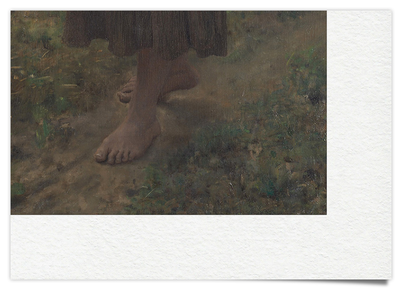 Junge Frau auf dem Feld - Ölgemälde Kunstdruck