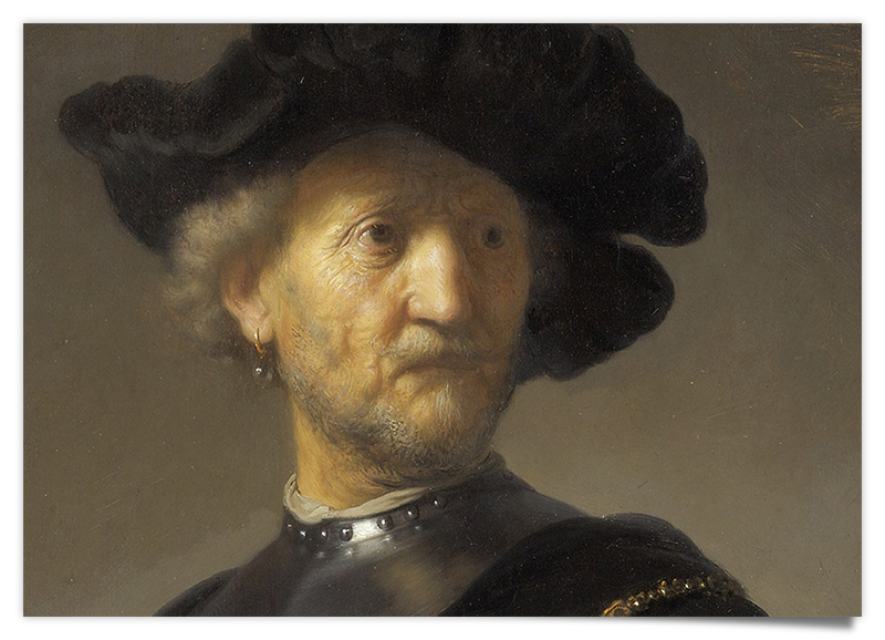 Mann mit Goldkette - Rembrandt Ölgemälde Kunstdruck