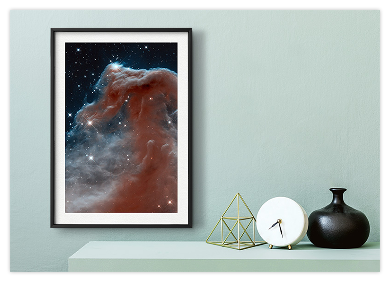 Pferdekopf Nebel - Hubble - Astronomie Kunstdruck